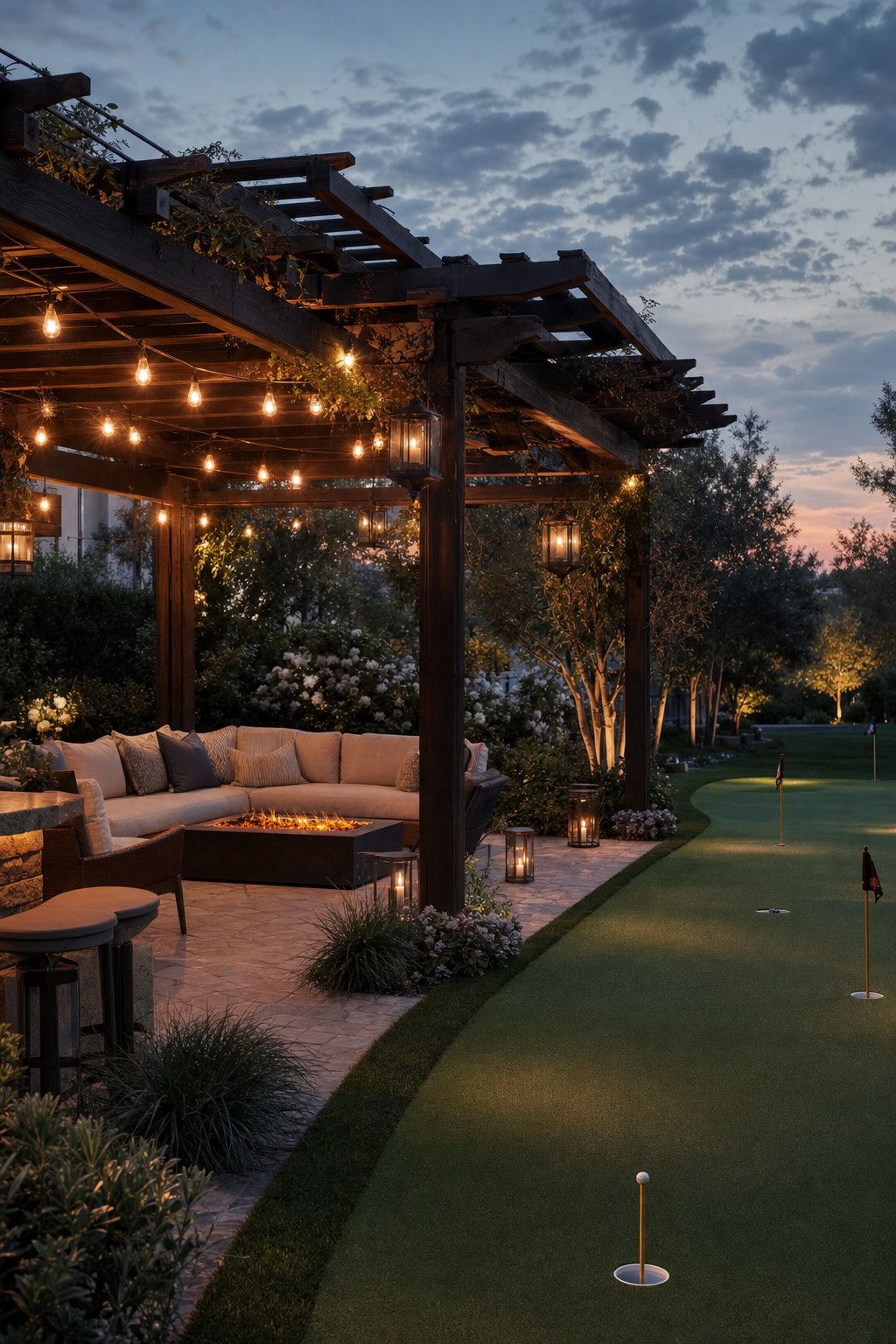 The Indoor-Outdoor Room golf simulator room idea